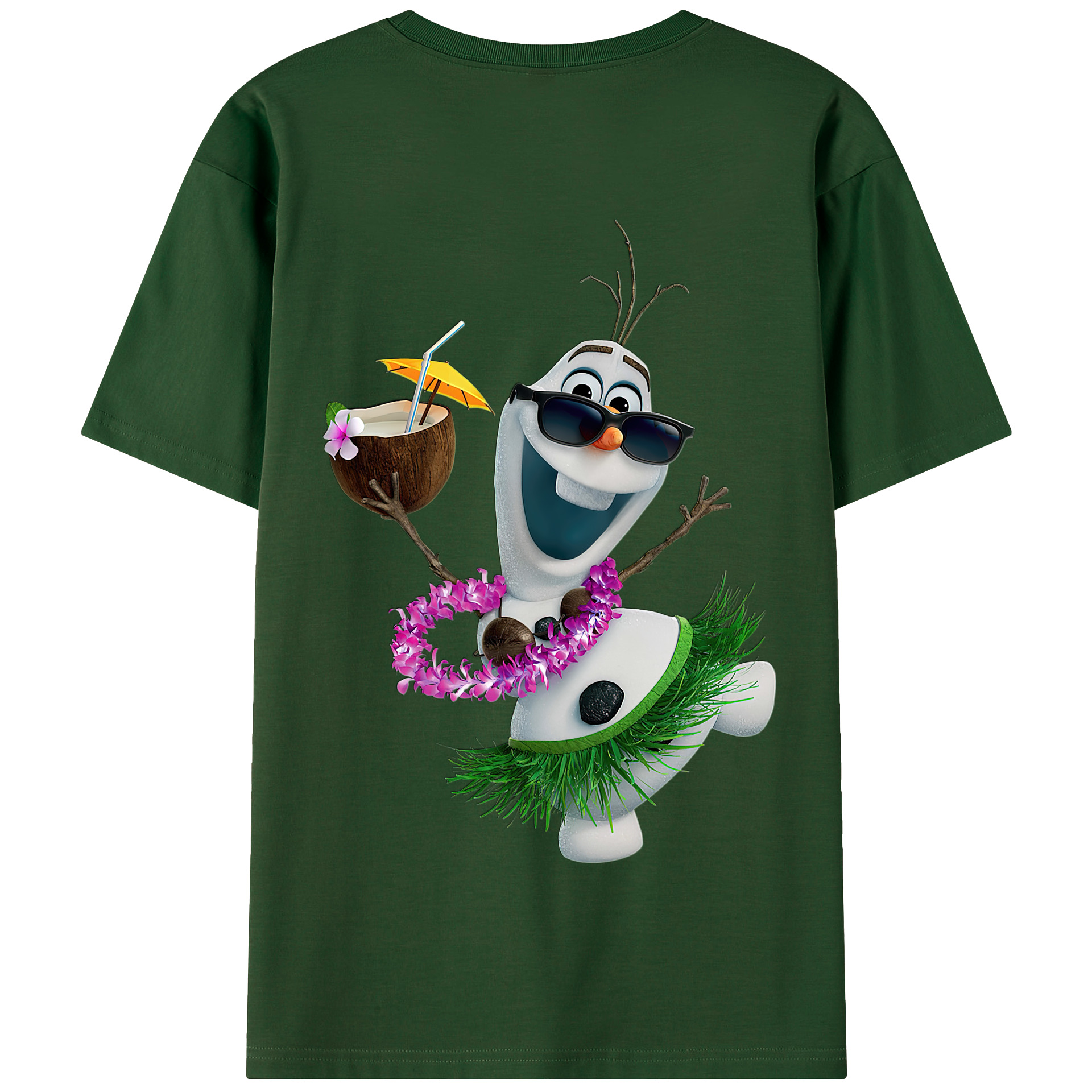 （画像用） アナと雪の女王 アンナ エルサ Frozen Anna Elsa 綿100％半袖Tシャツ（背面プリント）